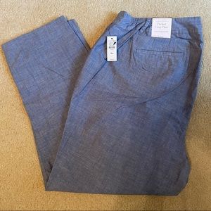 Talbots perfect crop pants. Size 16W. NWT. Blue Chambray. Perfect summer pant.